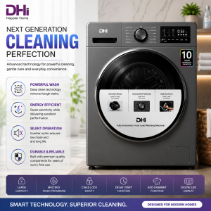 DHI Fully Automatic Front Load Washing Machine 8.0KG DD Motor (DH-FWM8A01GD)