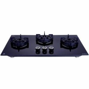 Elica 3-Burner Built-In Gas Hob FLEXI 375 LOTUS IND HD BRASS