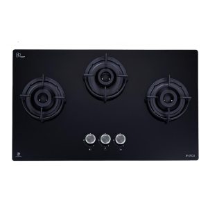 Elica 3-Burner Built-In Gas Hob FLEXI HEXA 370 LOTUS IND HD BRASS