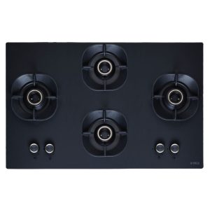 Elica 4-Burner Built-In Gas Hob MATT CROWN FLEXI 491 LOTUS IND HD BRASS