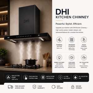DHI Kitchen Chimney DH-CHT90B2AT 90CM